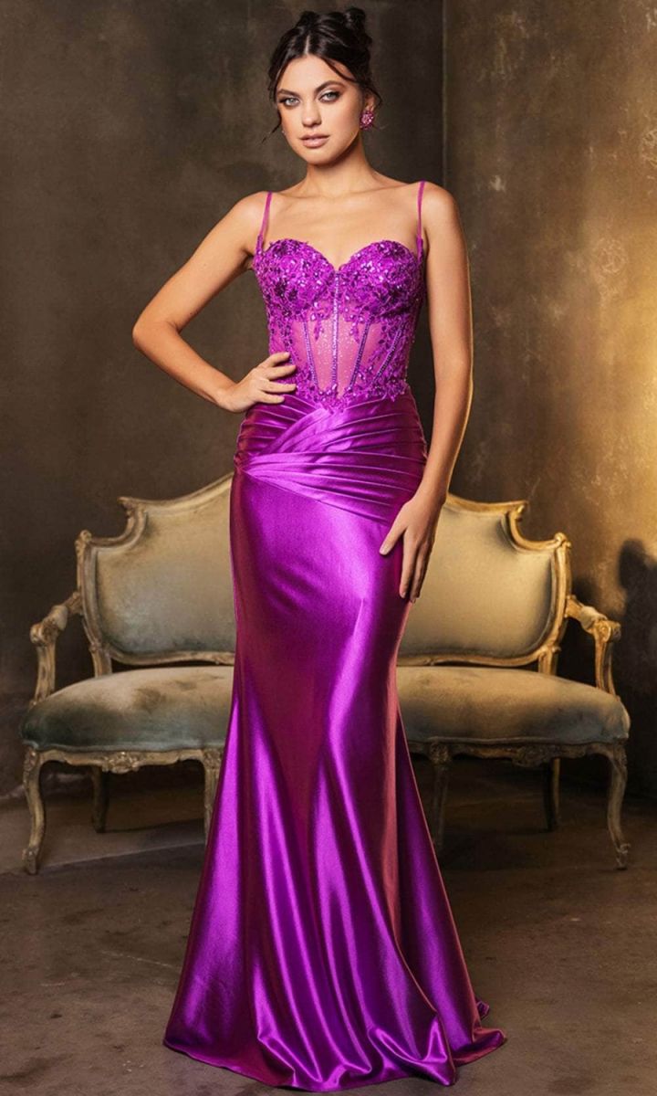 Sweetheart Floor-Length Satin Prom Mermaid Dress May Queen 2139