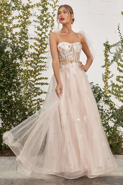Prom Dresses Long Sleeveless Prom Dress Rose Gold
