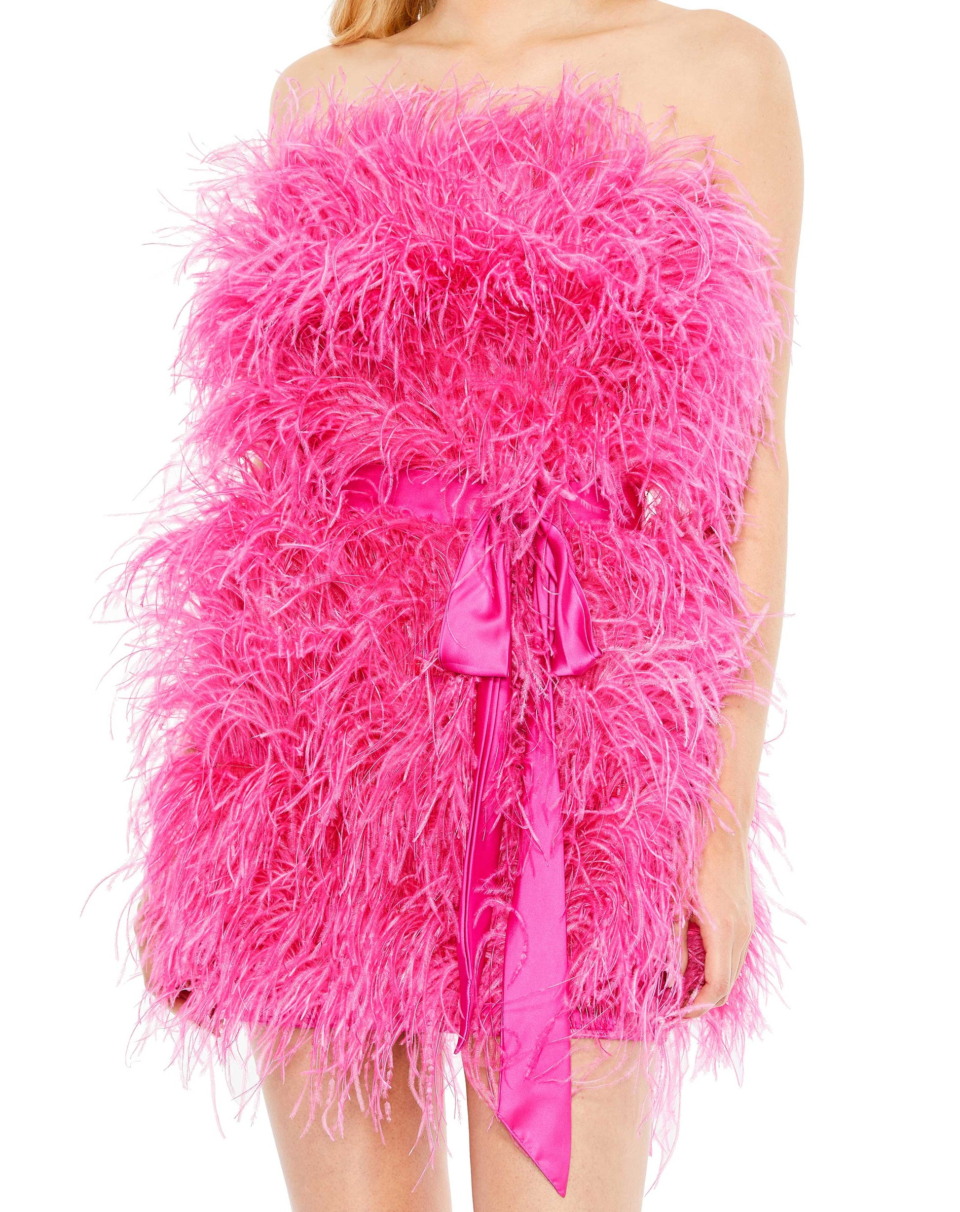 Mac Duggal A11436 Short Feather Cocktail Mini Dress