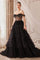 Andrea & Leo A1150 Strapless Ruffle Tulle Gown Black