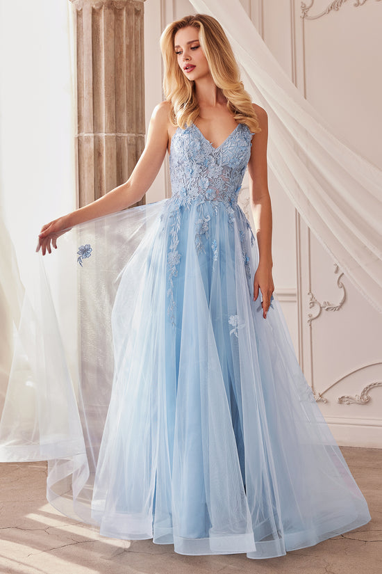 Yellow Andrea & Leo A1191 Spaghetti Strap Prom Gown for $340.0 – The Dress Outlet