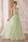 Prom Dresses Long Halter A-Line Prom Dress Greenery