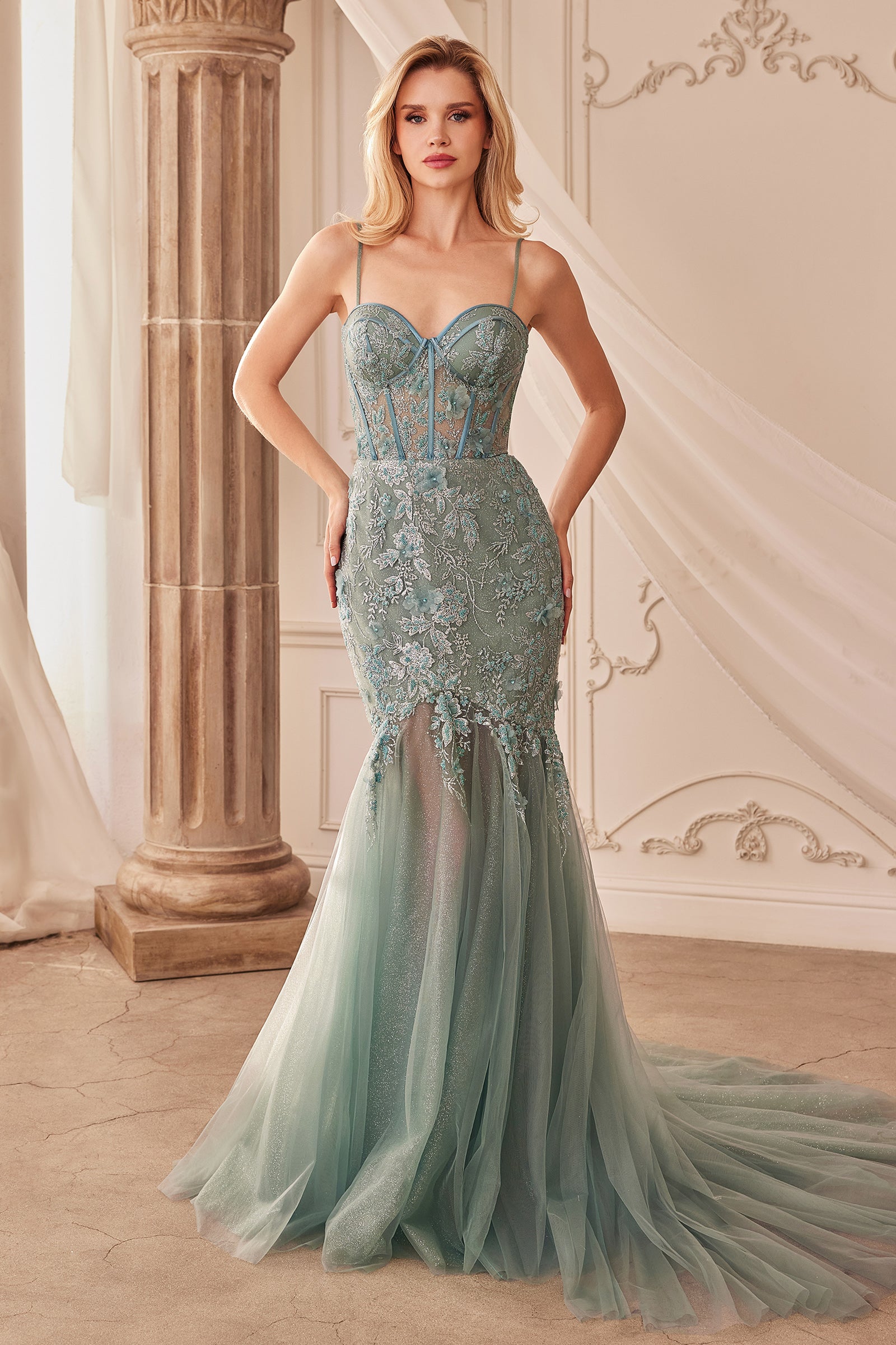 Andrea & Leo A1232 Long Mermaid Formal Prom Dress  The Dress Outlet