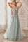 Prom Dresses Floral Beaded Long Formal Prom Dress Sage