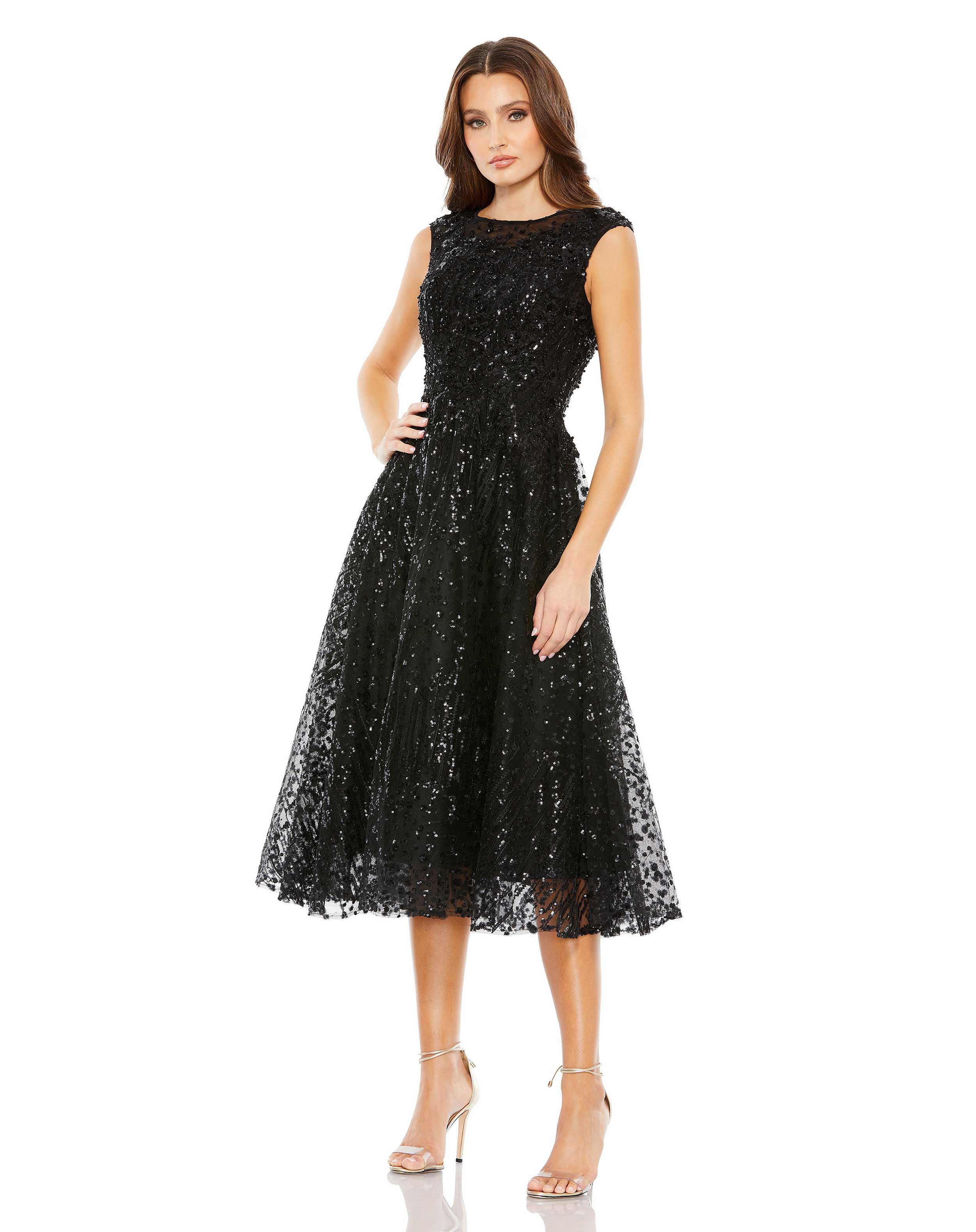 Sequins Cocktail Dress Midi Mac Duggal A20398 The Dress Outlet Sequins Cocktail Dress Midi Mac Duggal A20398 The Dress Outlet