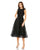 Cocktail Dresses Sequins Fit and Flare Midi Dress Black