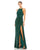 Prom Dresses Sequins Long Formal Slit Prom Gown Bottle Green