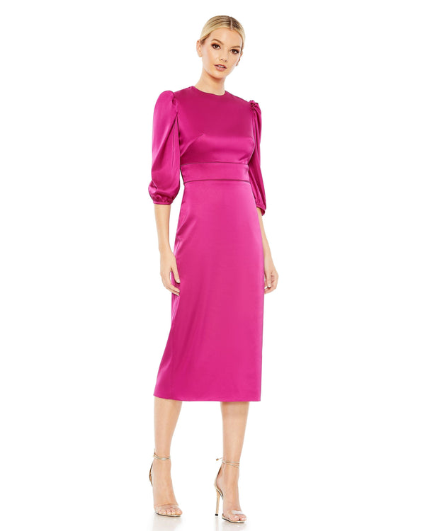 Cocktail Metallic Midi Dress–Metallic Cocktail Midi–Mac Duggal A26927