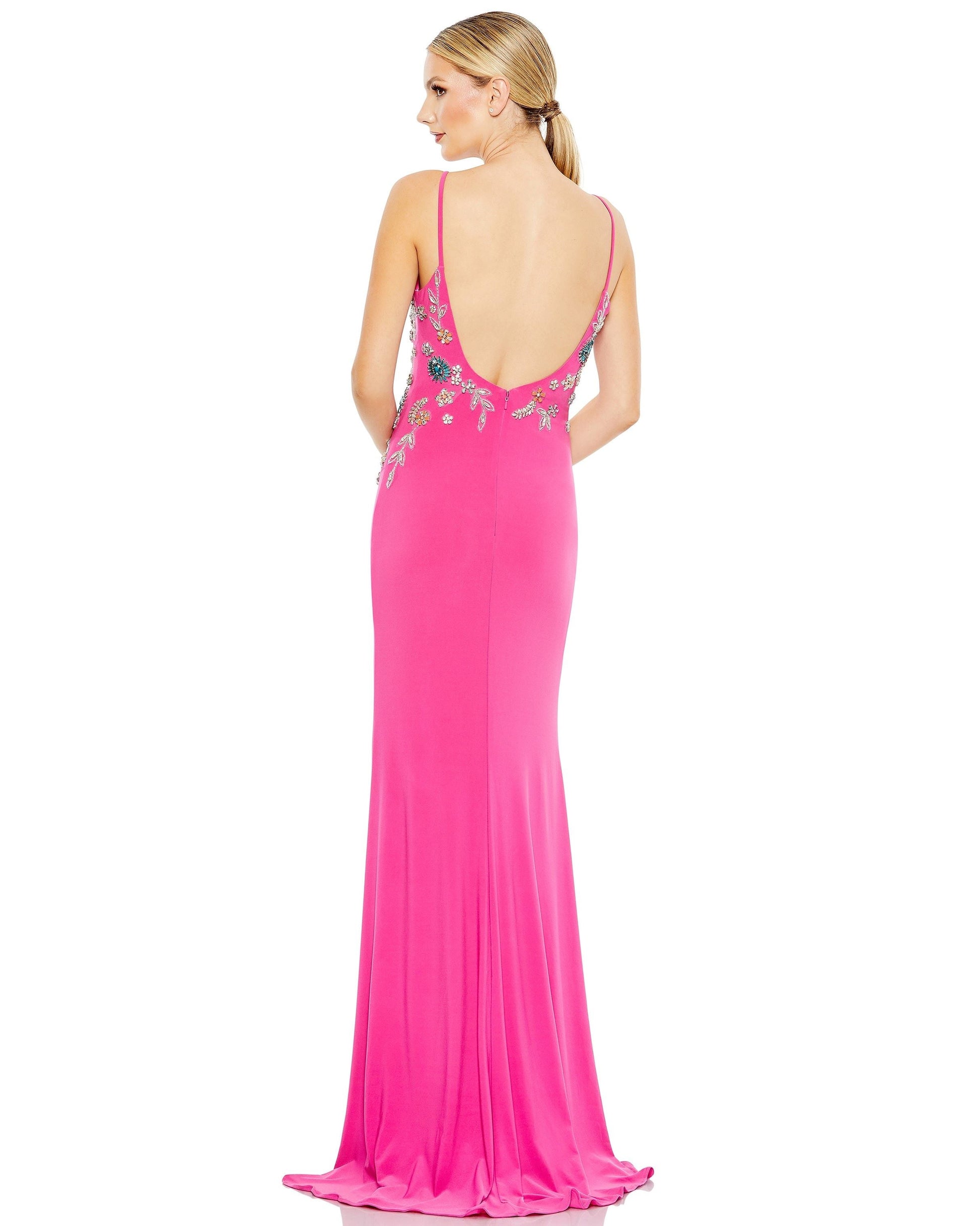 Mac Duggal A42006 Beaded Formal Long Slit Prom Gown