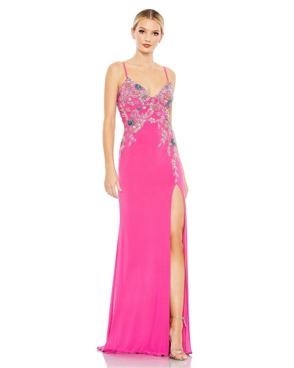 Beaded Formal Long Slit Prom Gown Beaded Slit Prom Formal Long Mac Duggal A42006
