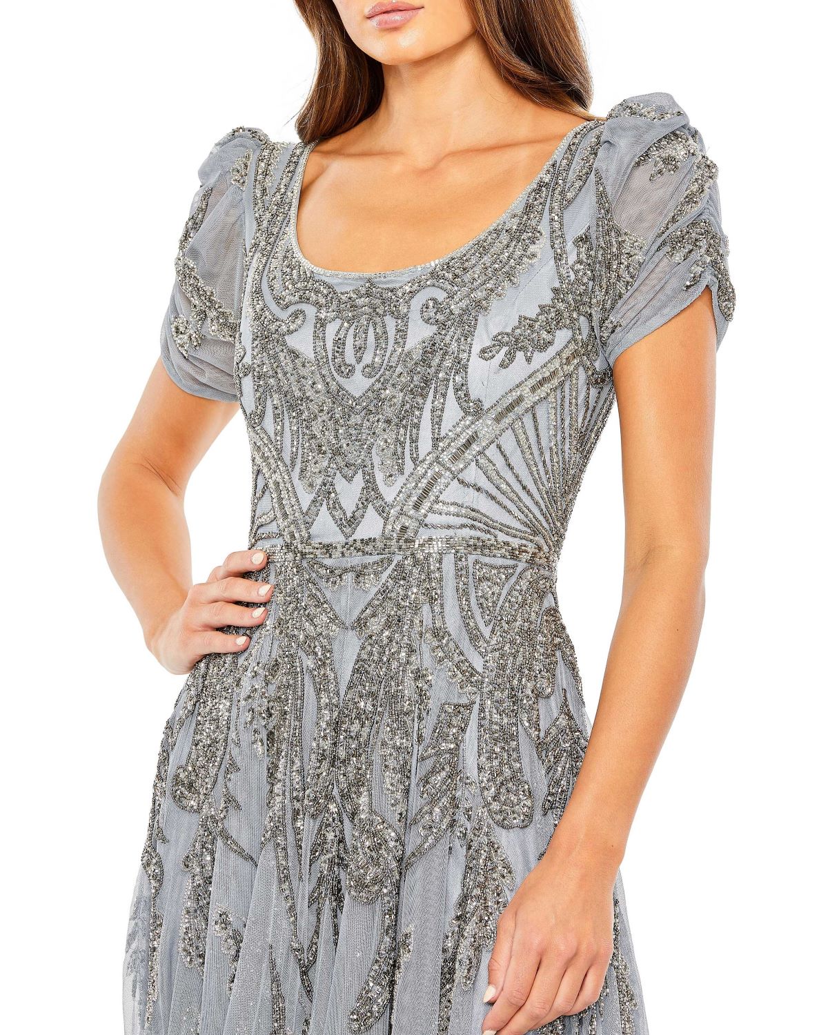 Beaded A Line Tea Length Formal Dress Beaded A Line Tea Length Formal The Dress Outlet Beaded A Line Tea Length Formal Dress Beaded A Line Tea Length Formal The Dress Outlet