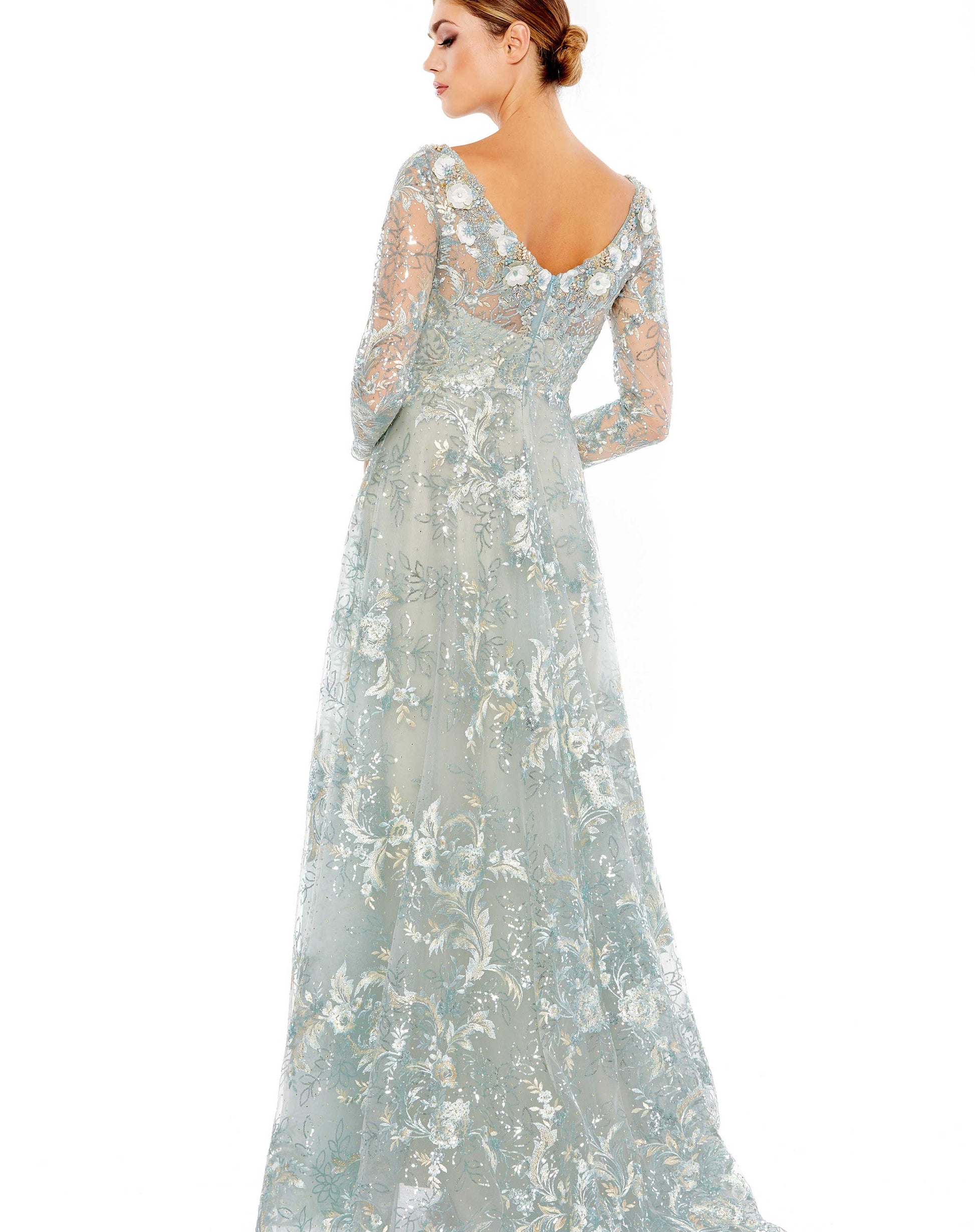 Mac Duggal A67498 Formal Long Sleeve Evening Gown