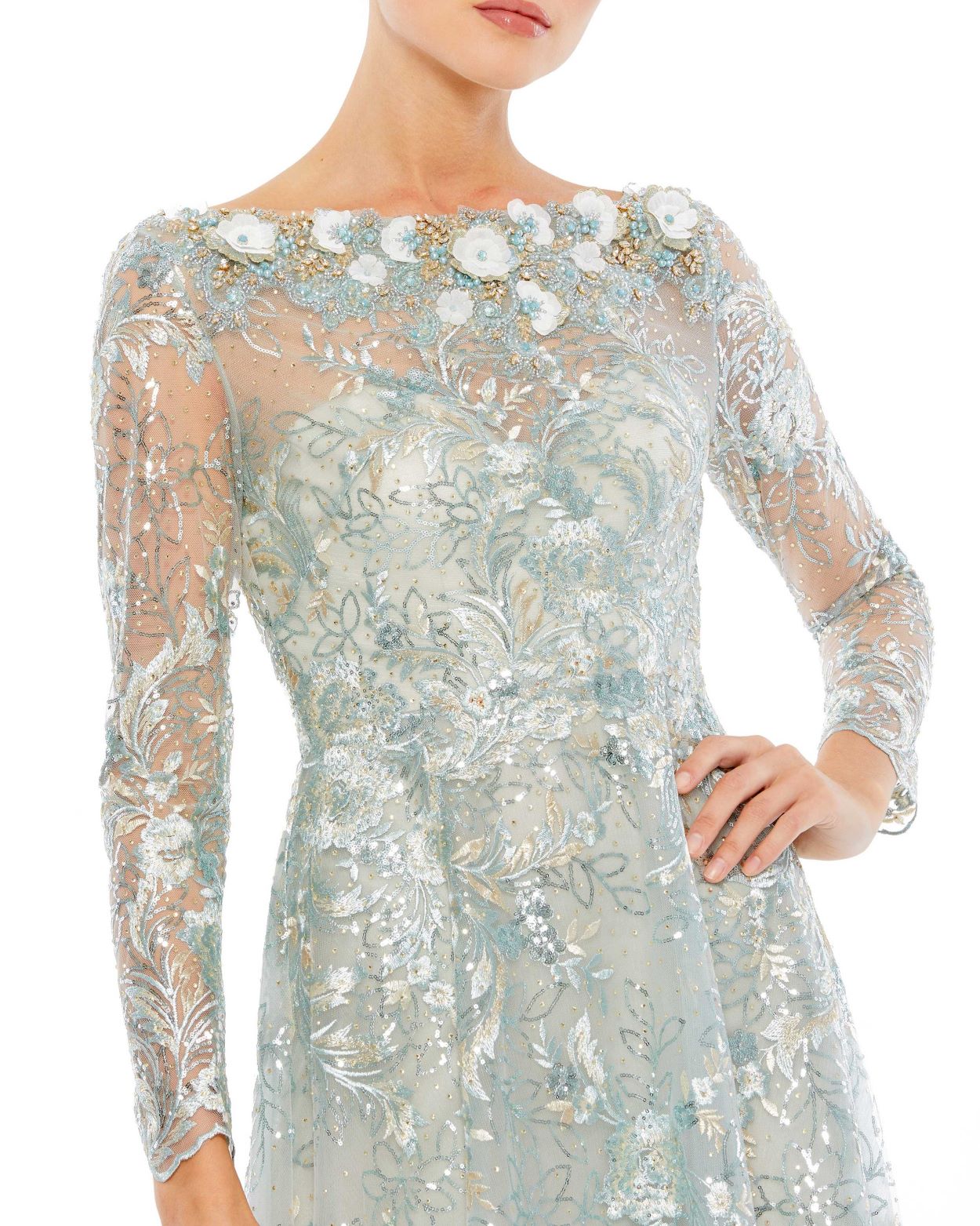 Mac Duggal A67498 Formal Long Sleeve Evening Gown