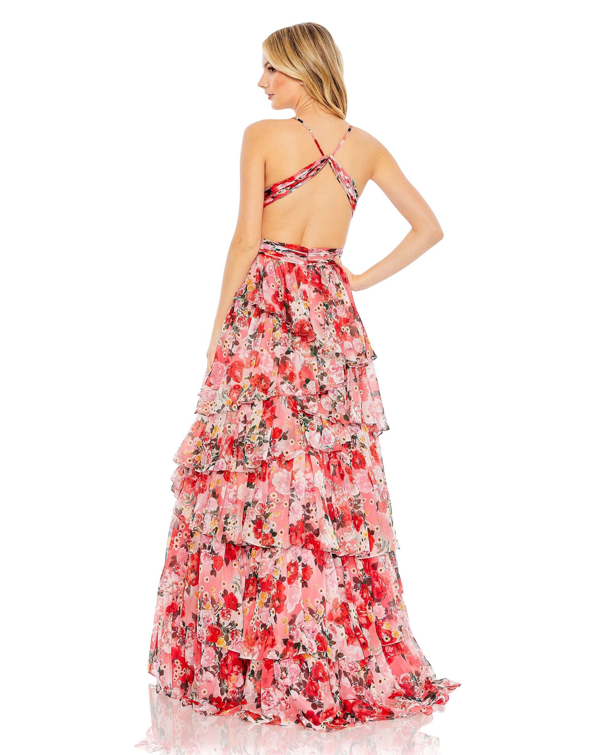 Mac Duggal A67985 Long Pleated Prom Formal Gown
