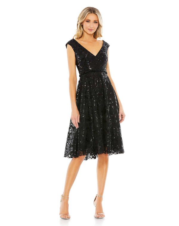 Short Sequins Cocktail Dress Sequins Cocktail Short Mac Duggal A68012