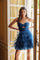 Cocktail Dresses Homecoming Short Glitter A Line Cocktail Dress Navy Blue
