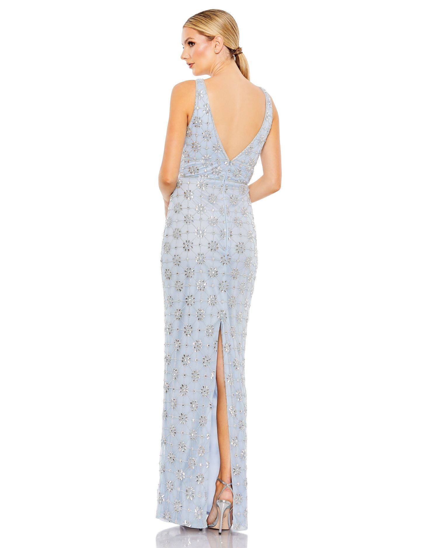 Mac Duggal A93744 Long Fitted Formal Beaded Dress