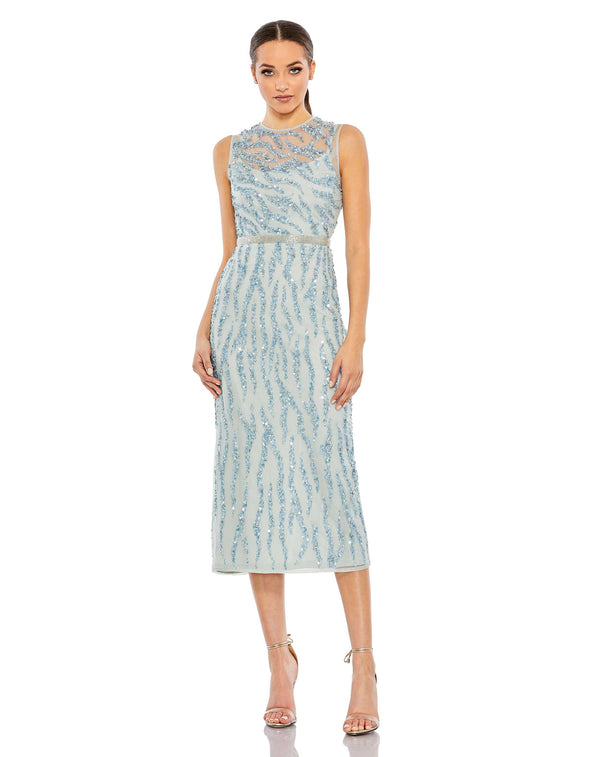 Short Beaded Formal Midi Dress Beaded Formal Midi Short Mac Duggal A93765