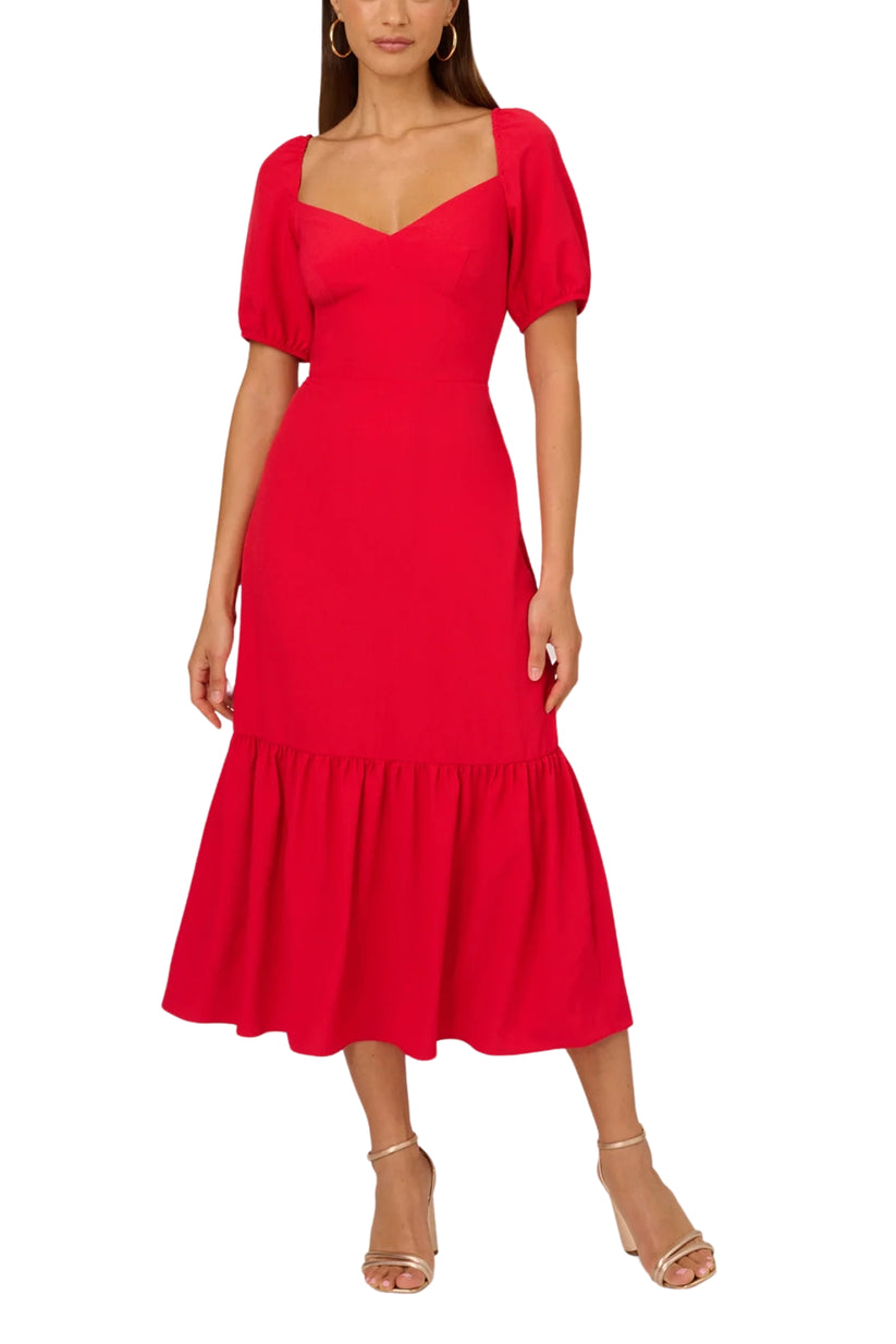 Adrianna Papell AD3D105689 Short Ruffle A Line Midi Cocktail Dress