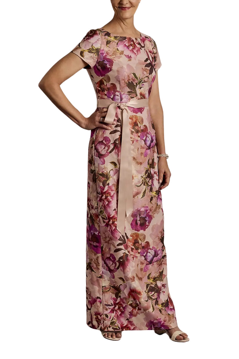 Adrianna Papell AD5E210989 Long Formal Floral Print Evening Dress