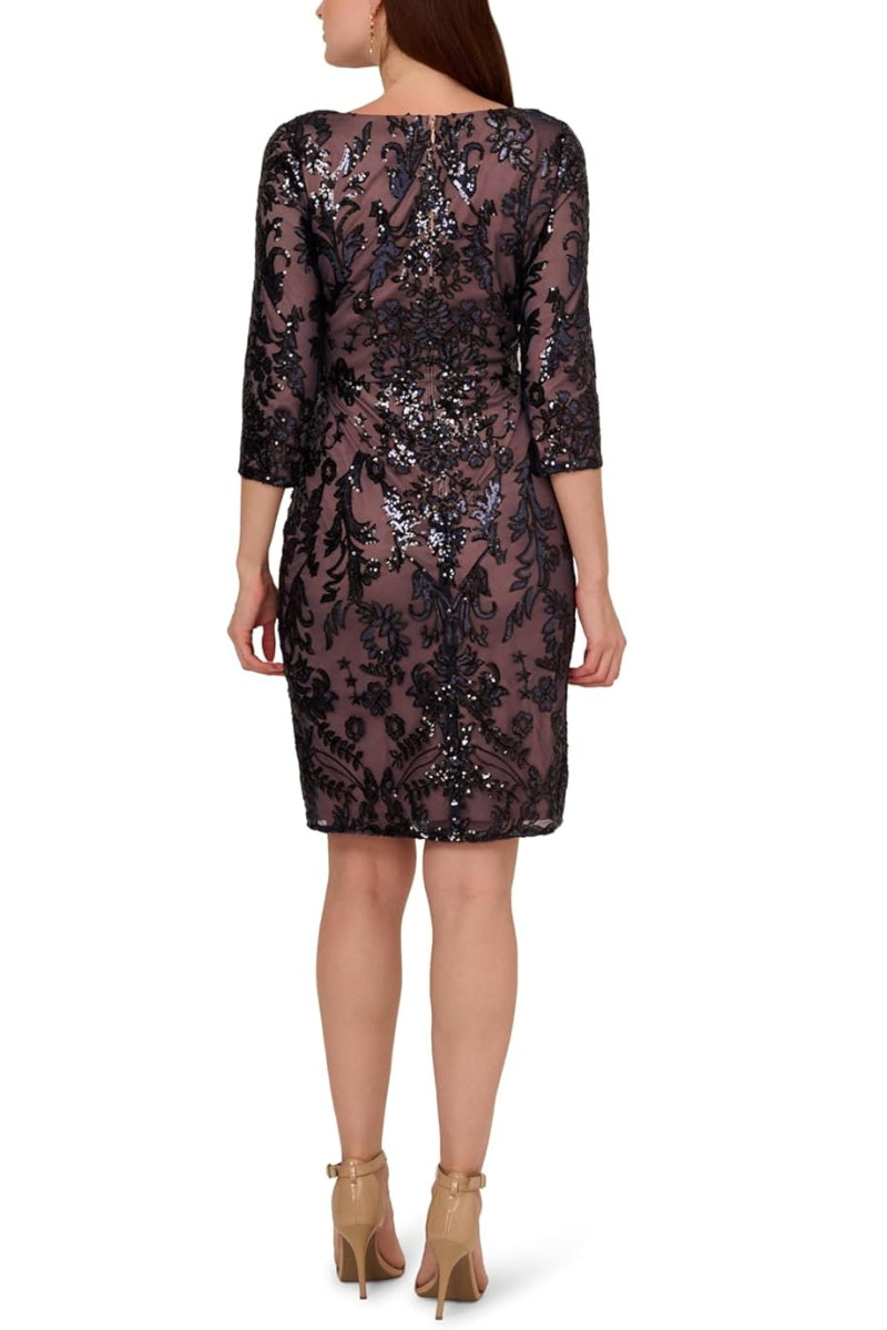 Adrianna Papell AD5E211694 Fitted Short Cocktail Dress