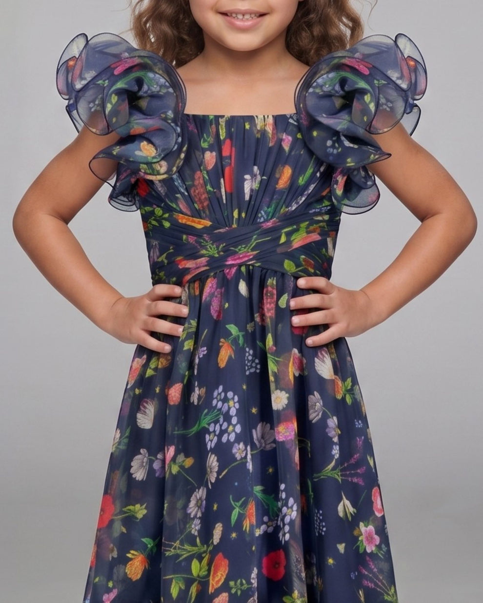 Square Floor-Length Chiffon Special Occasion A-Line Mac Duggal 69170