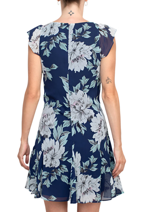 Adrianna Papell AP1D104042 Floral Print Short Cocktail Dress