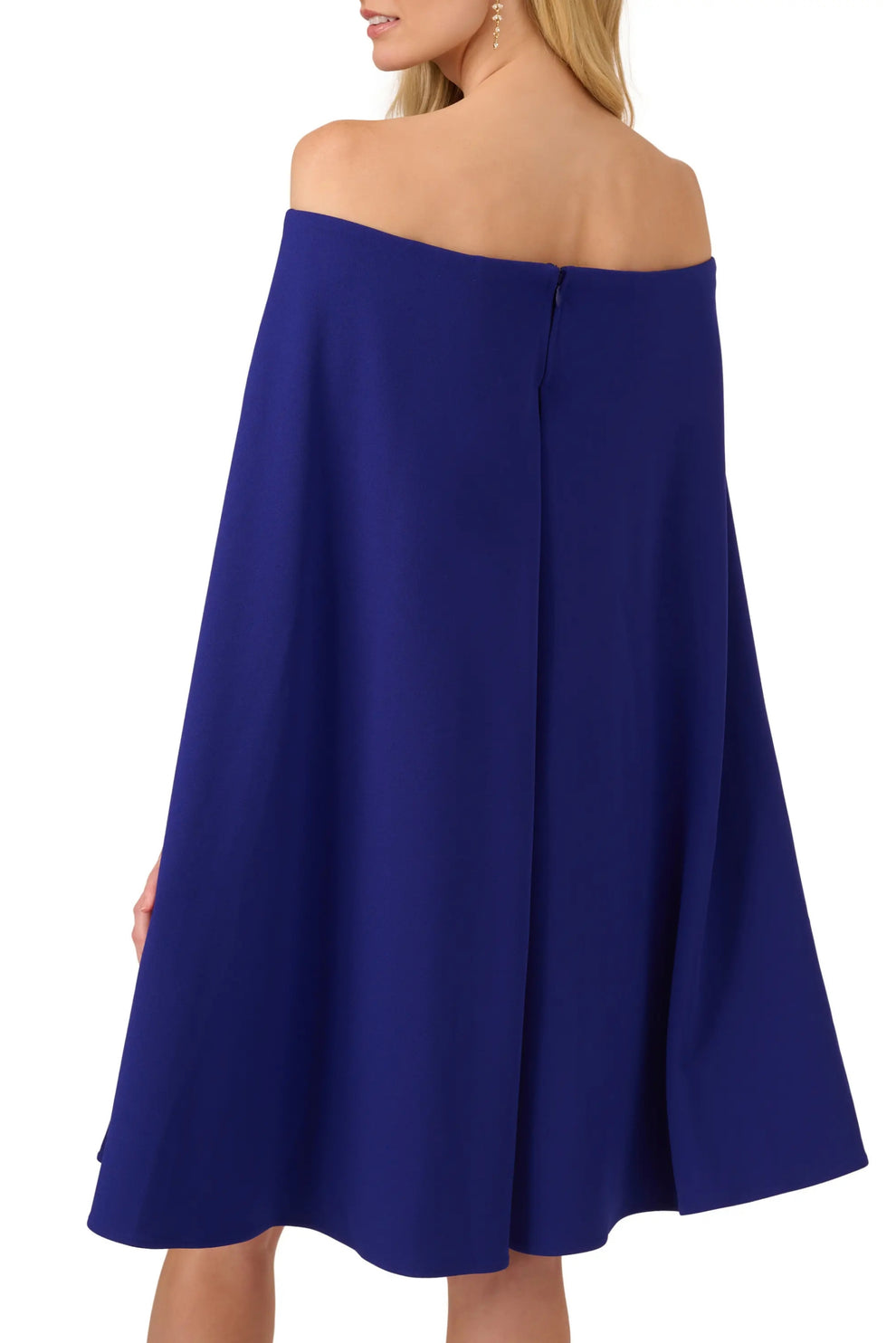 Adrianna Papell AP1D104995 W Plus Size Short Cape Cocktail Dress