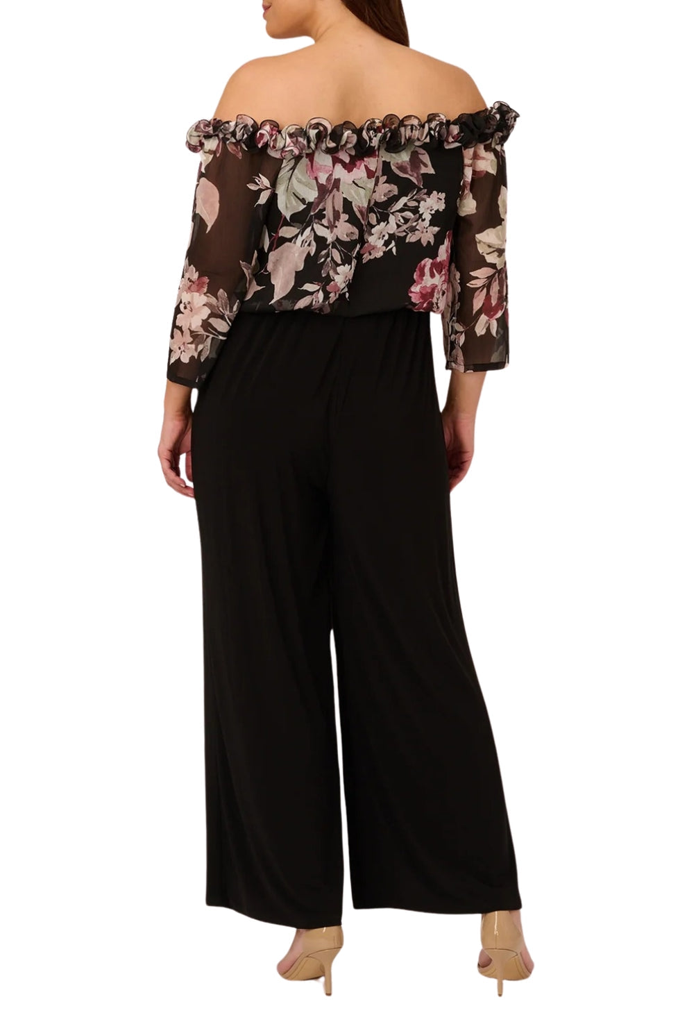 Adrianna Papell AP1D105037 W Long Plus Size Formal Jumpsuit