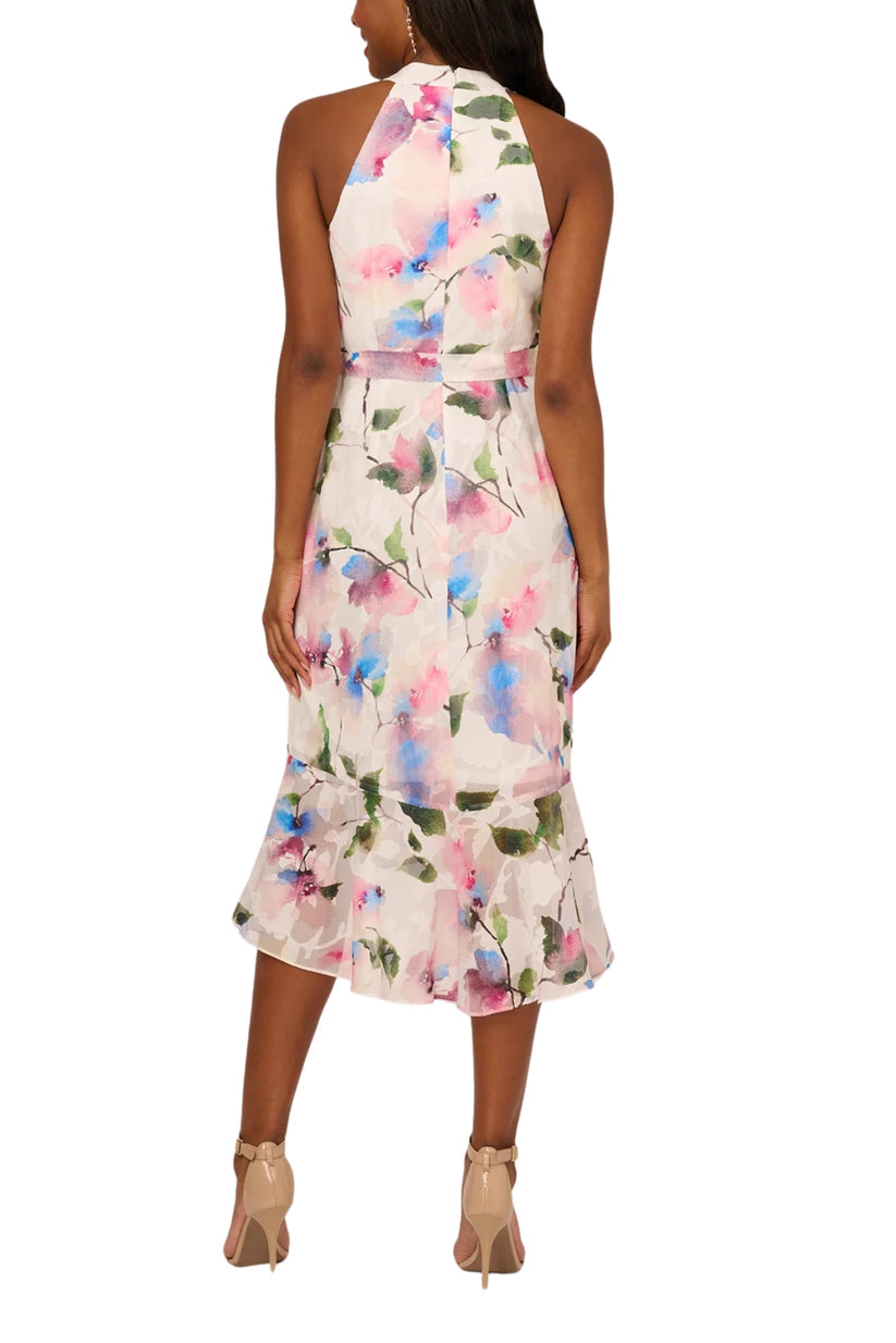 Adrianna Papell AP1D105354 Short Floral Print Cocktail Dress