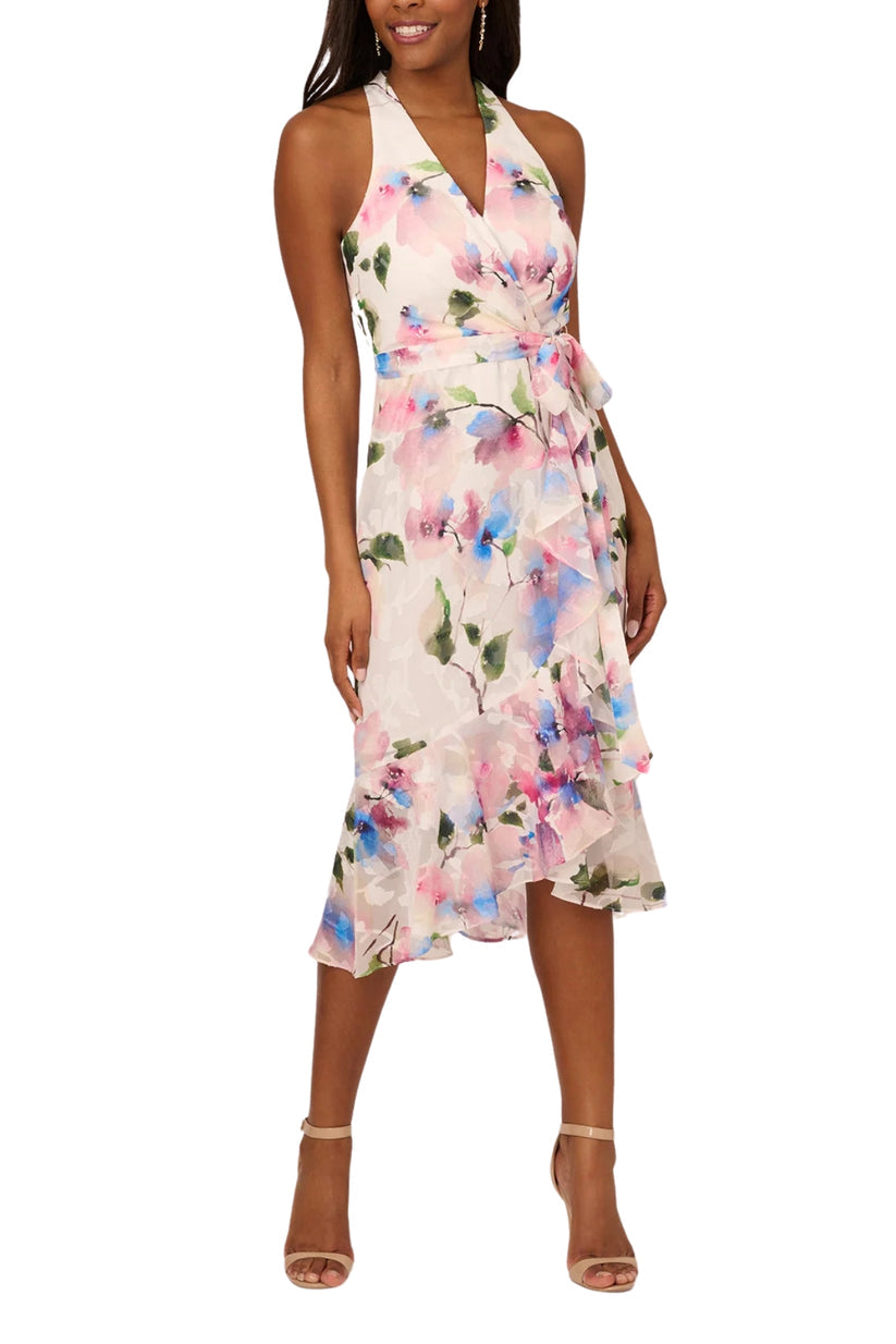 Adrianna Papell AP1D105354 Short Floral Print Cocktail Dress