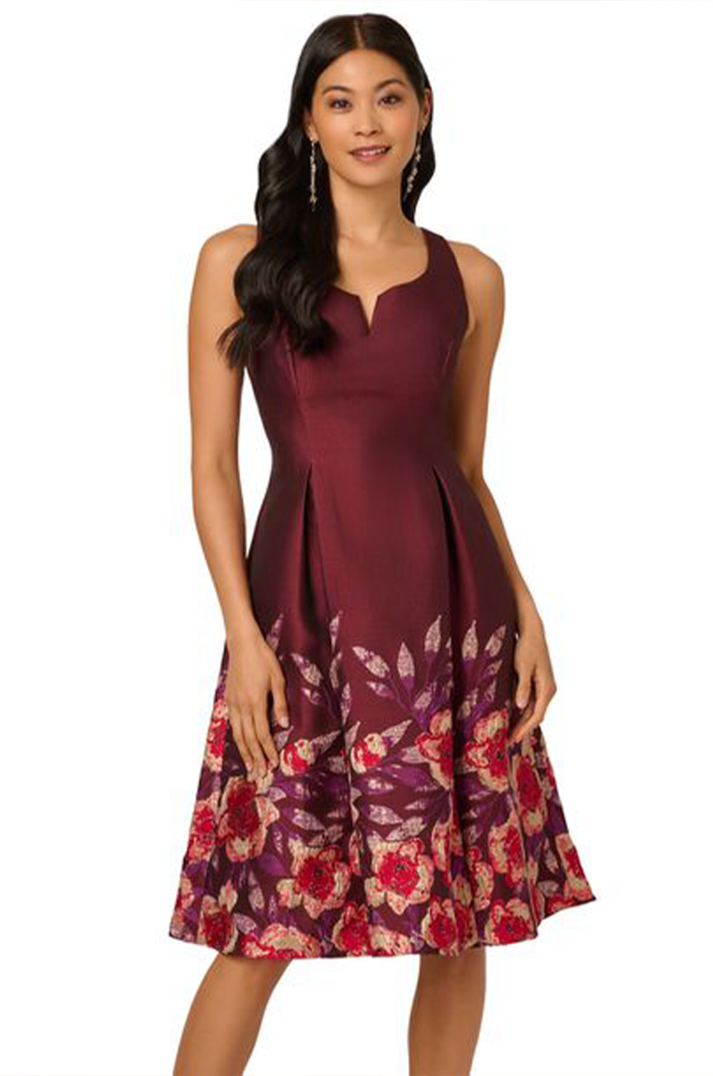Adrianna Papell AP1D106034 Short Printed Cocktail Dress – The Dress Outlet