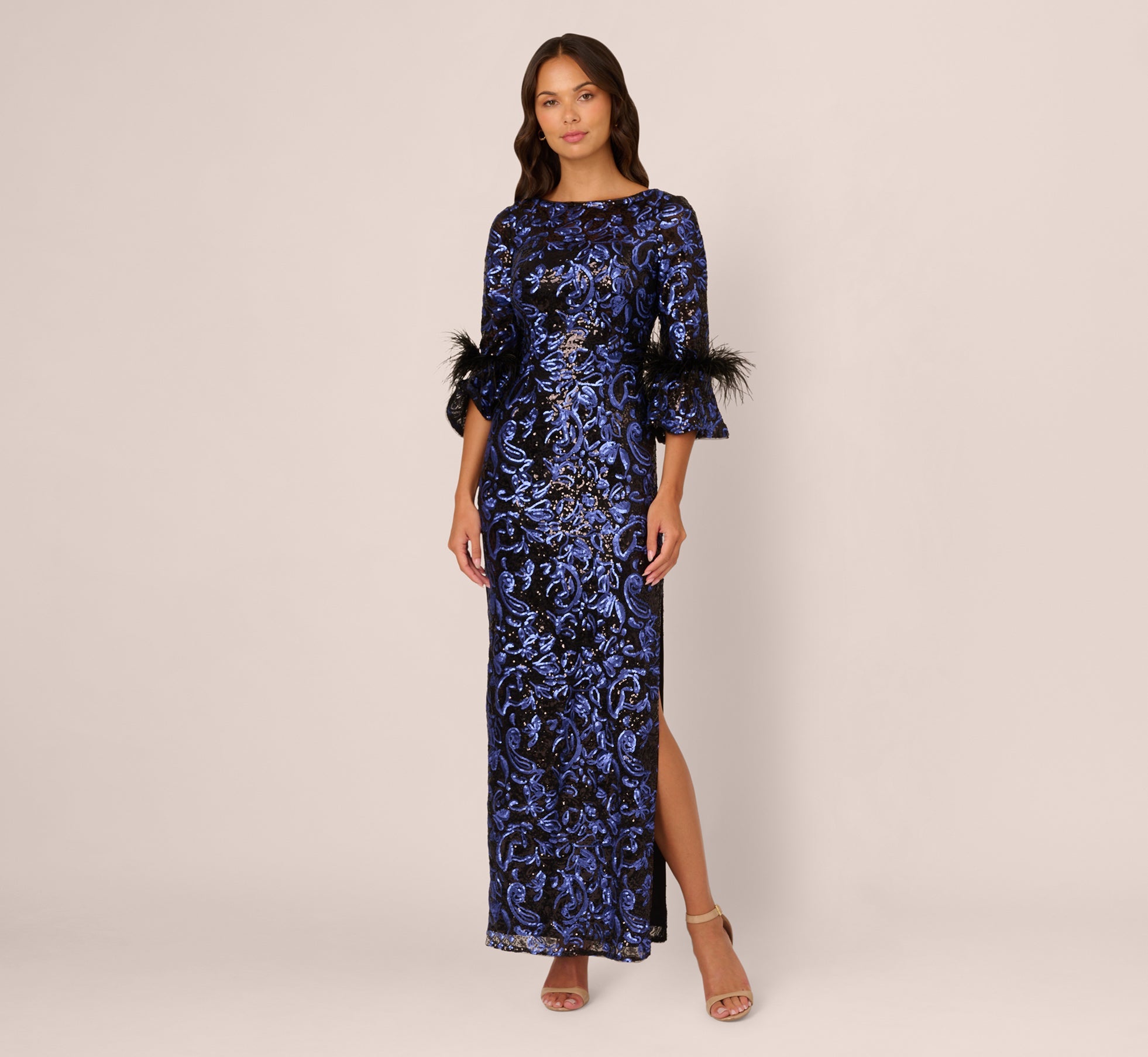 Adrianna Papell AP1E211563 Sequin Long Formal Dress