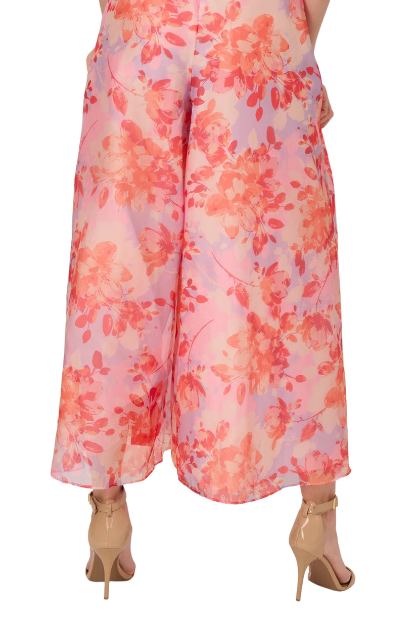 Adrianna Papell AP1E211981 Long Floral Formal Wide Leg Jumpsuit
