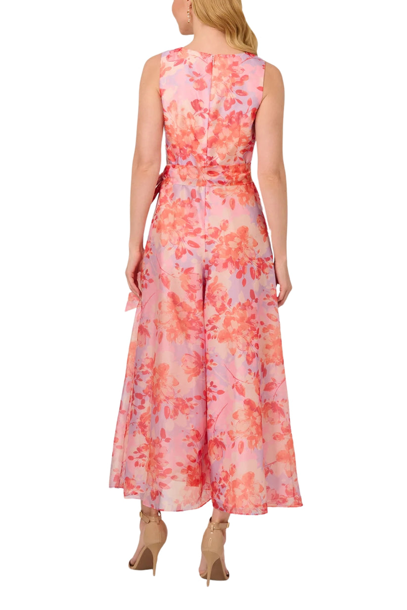 Adrianna Papell AP1E211981 Long Floral Formal Wide Leg Jumpsuit