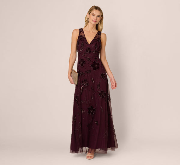 Adrianna Papell AP1E212303 Long Formal A Line Chiffon Dress