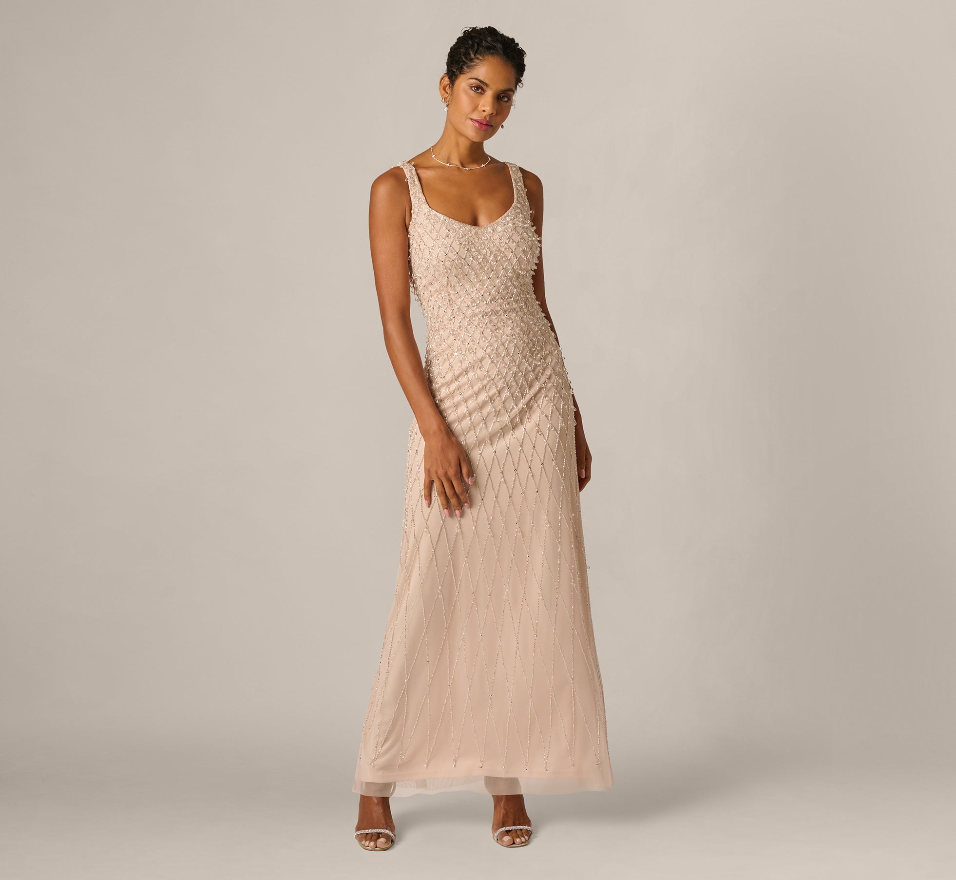 Scoop Floor-Length Sequin Formal Mermaid Adrianna Papell AP1E213105