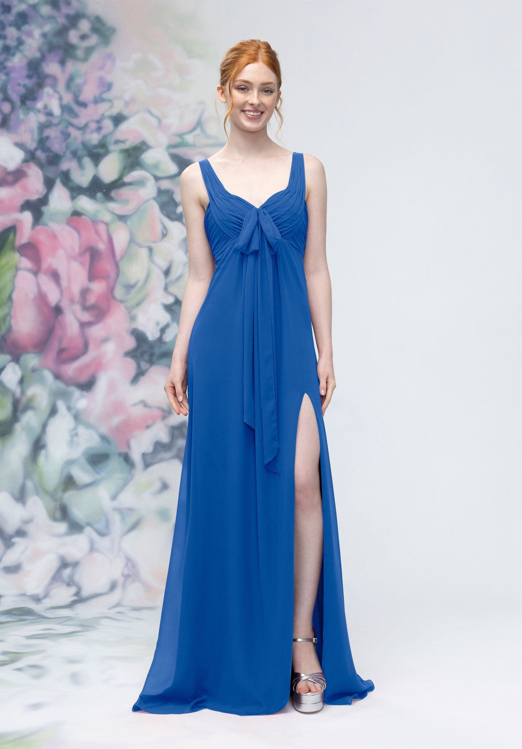 Formal Dresses A Line Slit Formal Long Dress Amalfi-Chiffon-3030009-Pleated