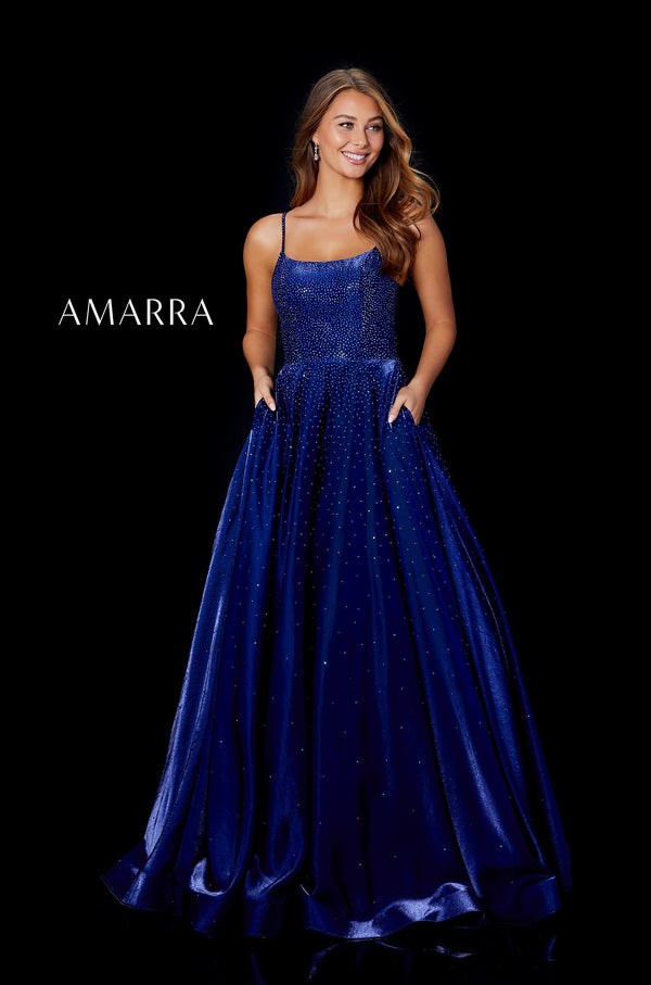 Amarra 87278 Long Ball Gown Formal Porcket Prom Dress