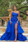 Prom Dresses Ball Gown Long Slit Formal Prom Dress Royal