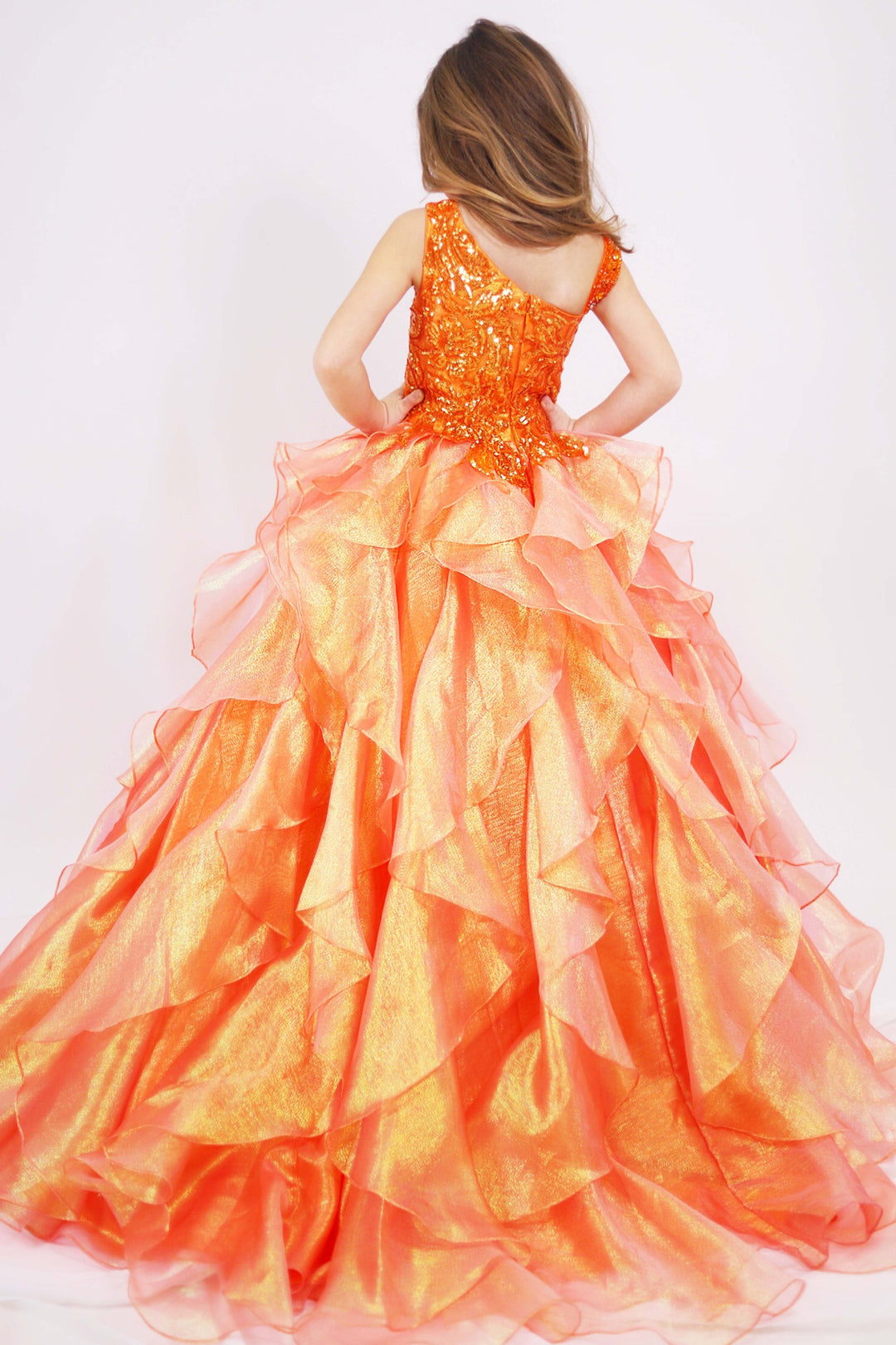 Scoop Floor-Length Organza Special Occasion Ball Gown Ava Presley 27726