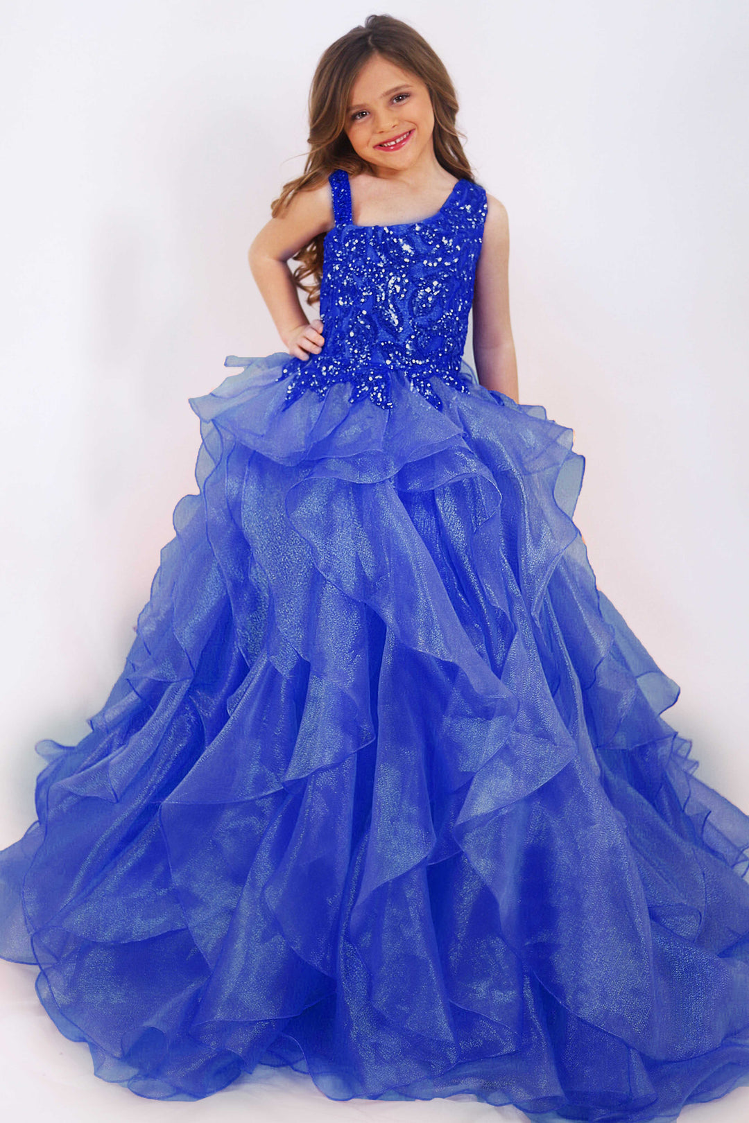Scoop Floor-Length Organza Special Occasion Ball Gown Ava Presley 27726