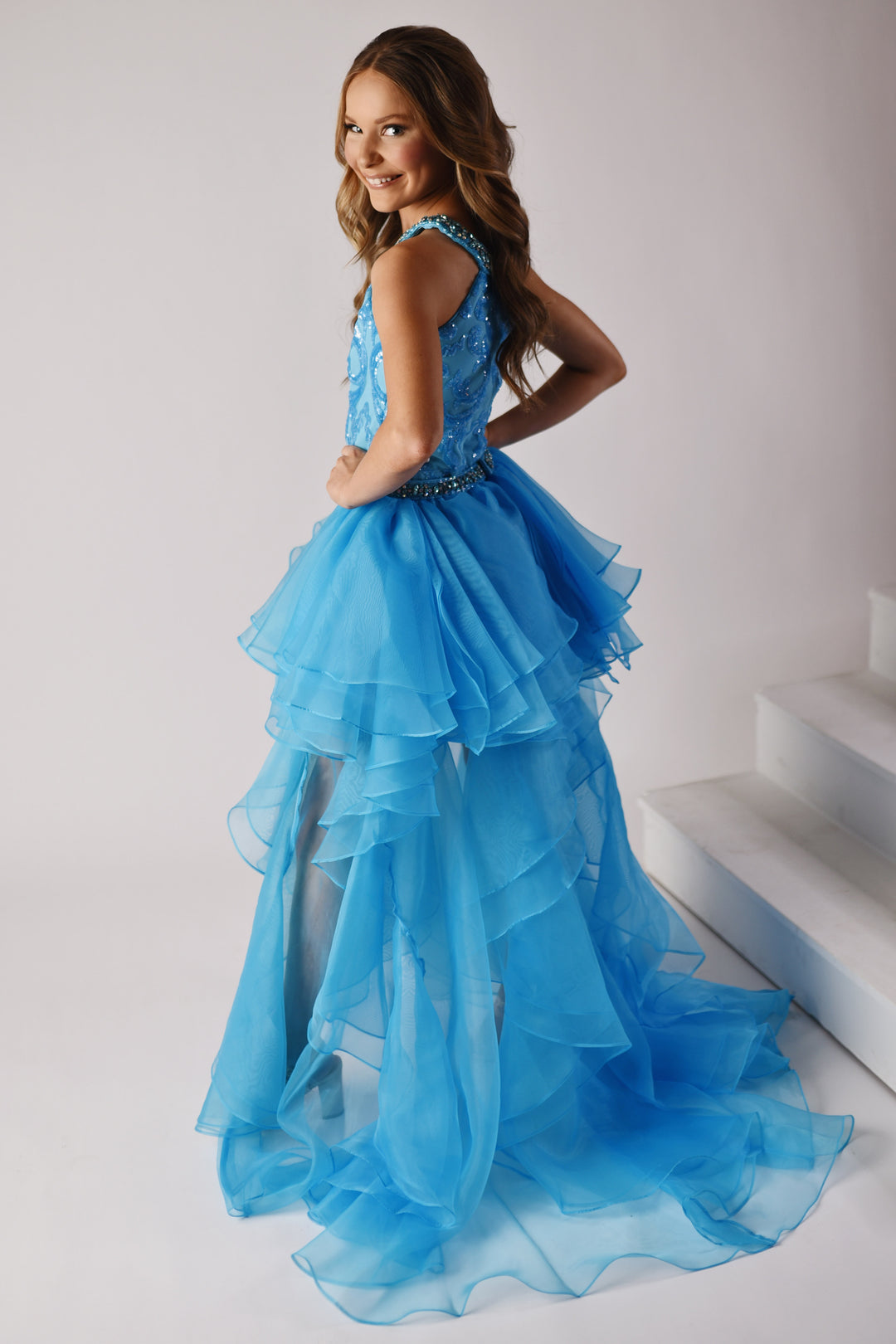 Halter High-Low Sequin Special Occasion A-Line Ava Presley 27735