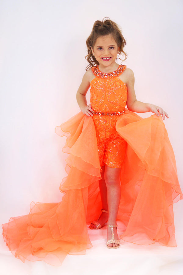 Halter High-Low Sequin Special Occasion A-Line Ava Presley 27735