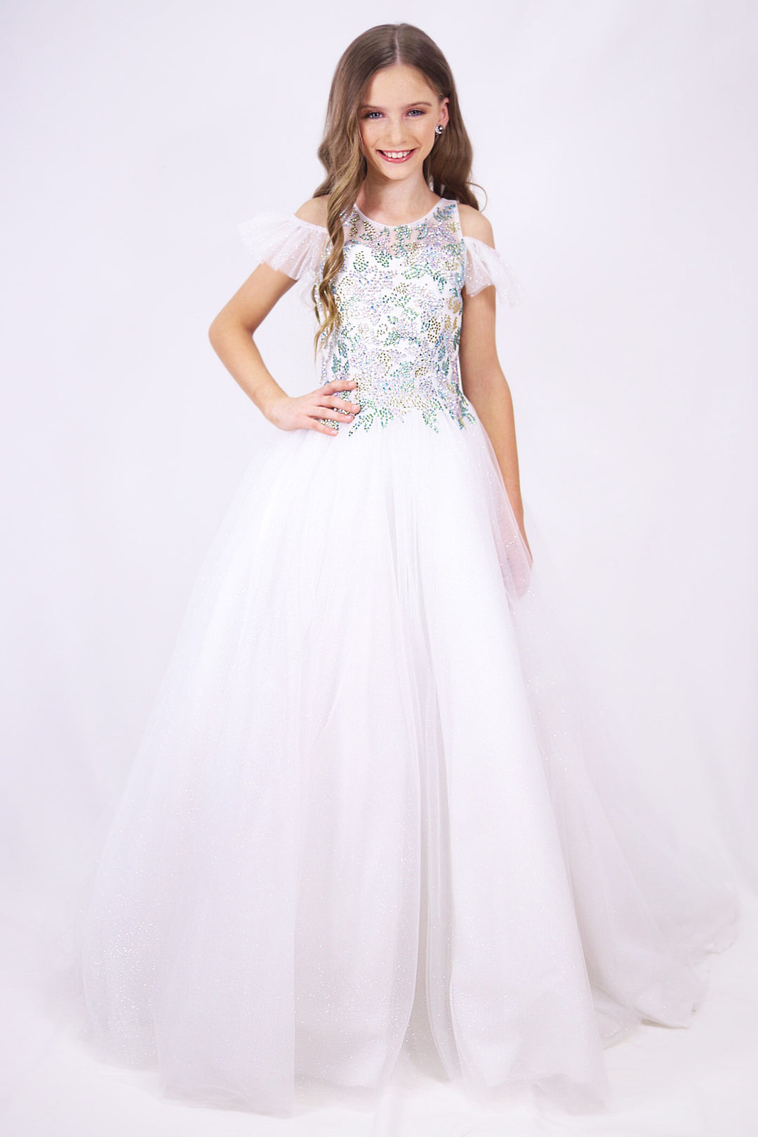 Illusion Floor-Length Tulle Ball Gown Ava Presley 27737