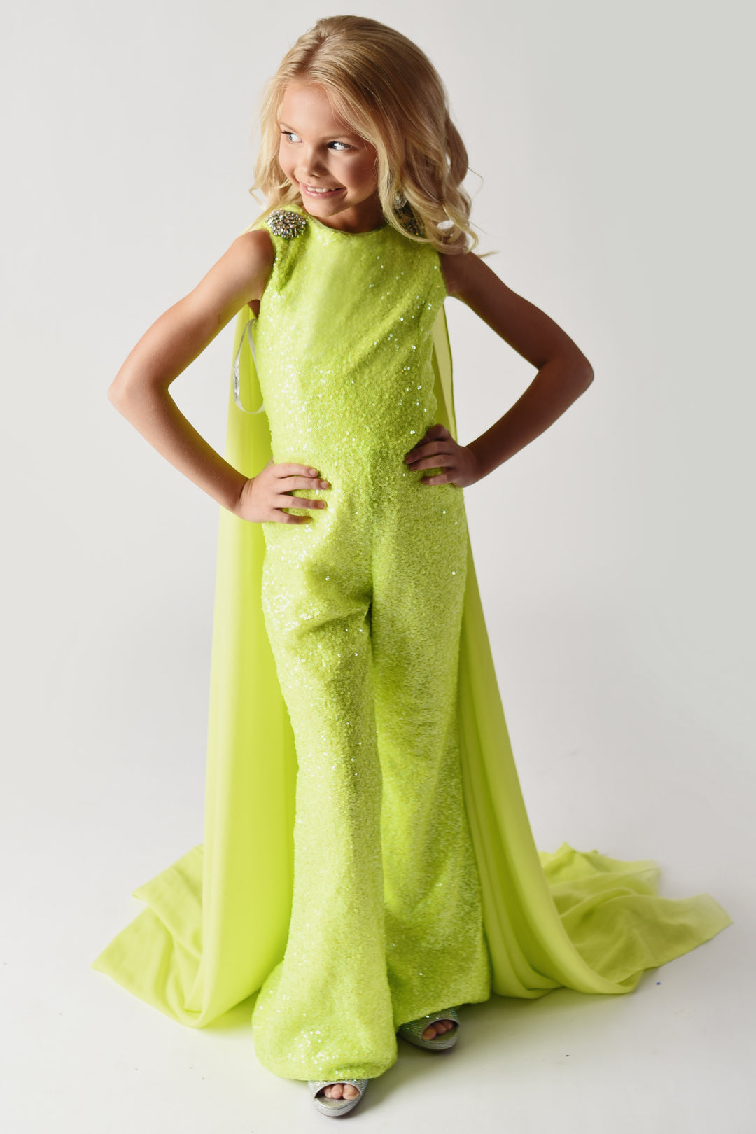 Crew/High-Neck Floor-Length Sequin Formal Sheath Ava Presley 38027