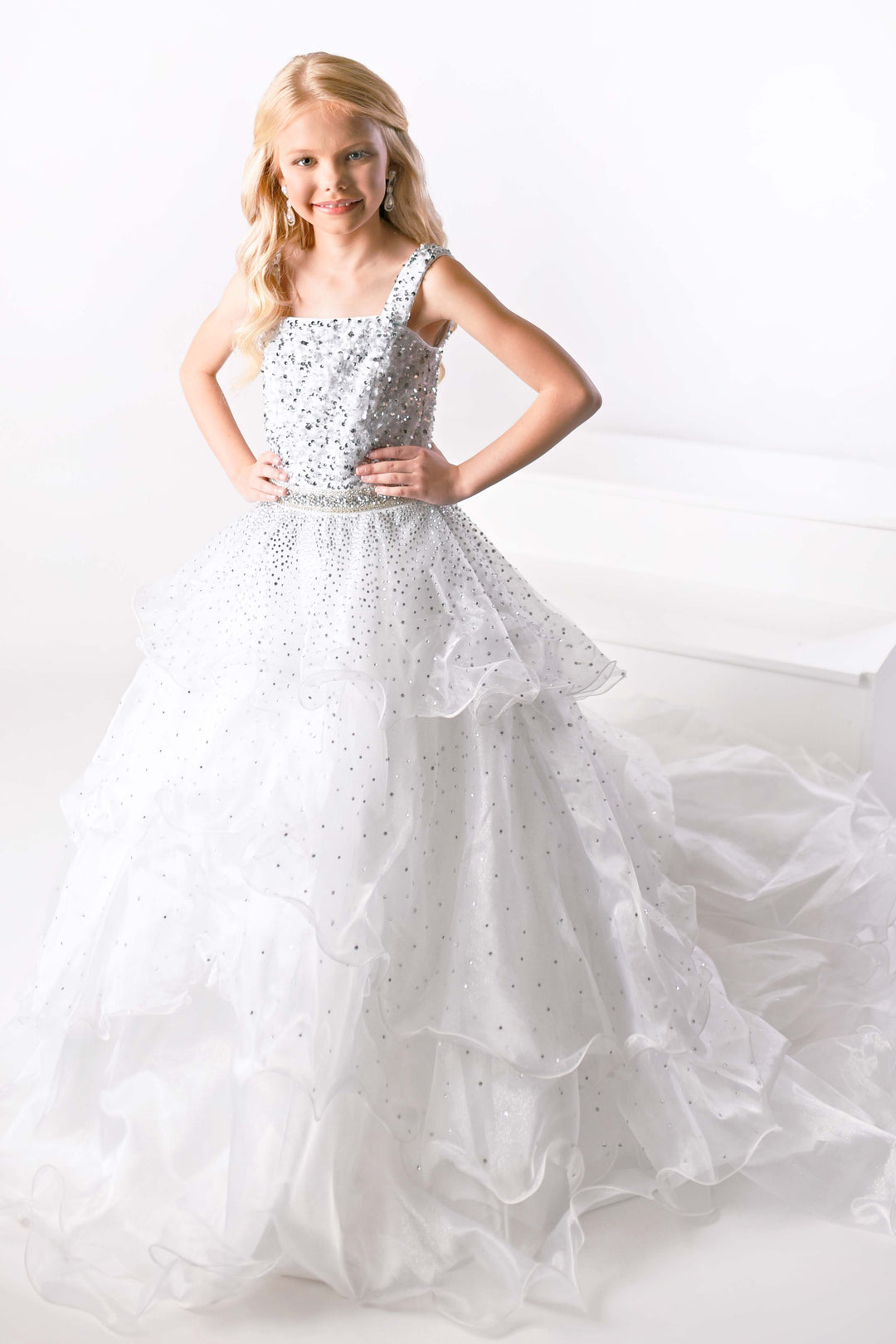 Square Floor-Length Tulle Prom Ball Gown Ava Presley 38033