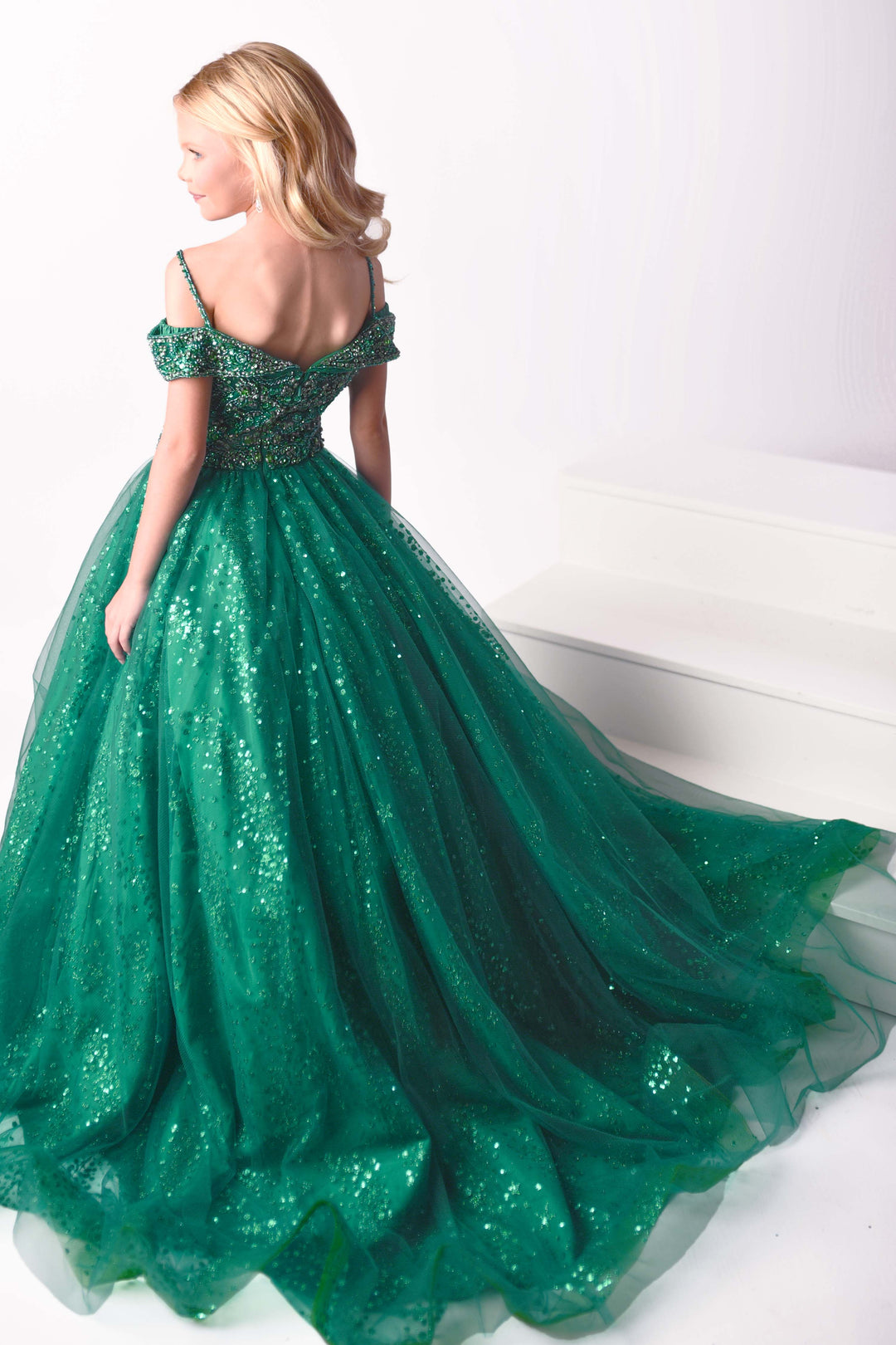 Off-the-Shoulder Floor-Length Tulle Special Occasion Ball Gown Ava Presley 38035