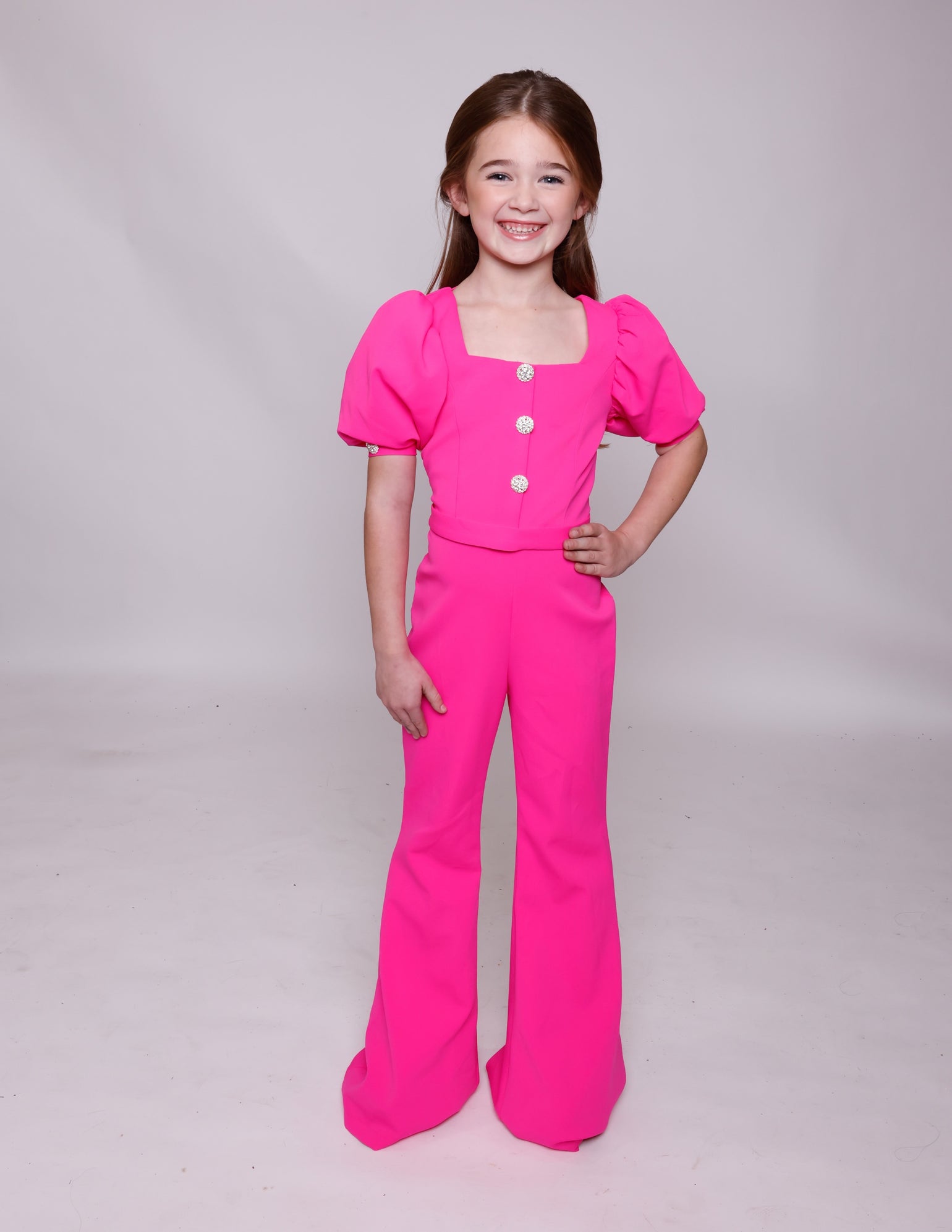 Square Floor-Length Crepe Jumpsuit Ava Presley 28822