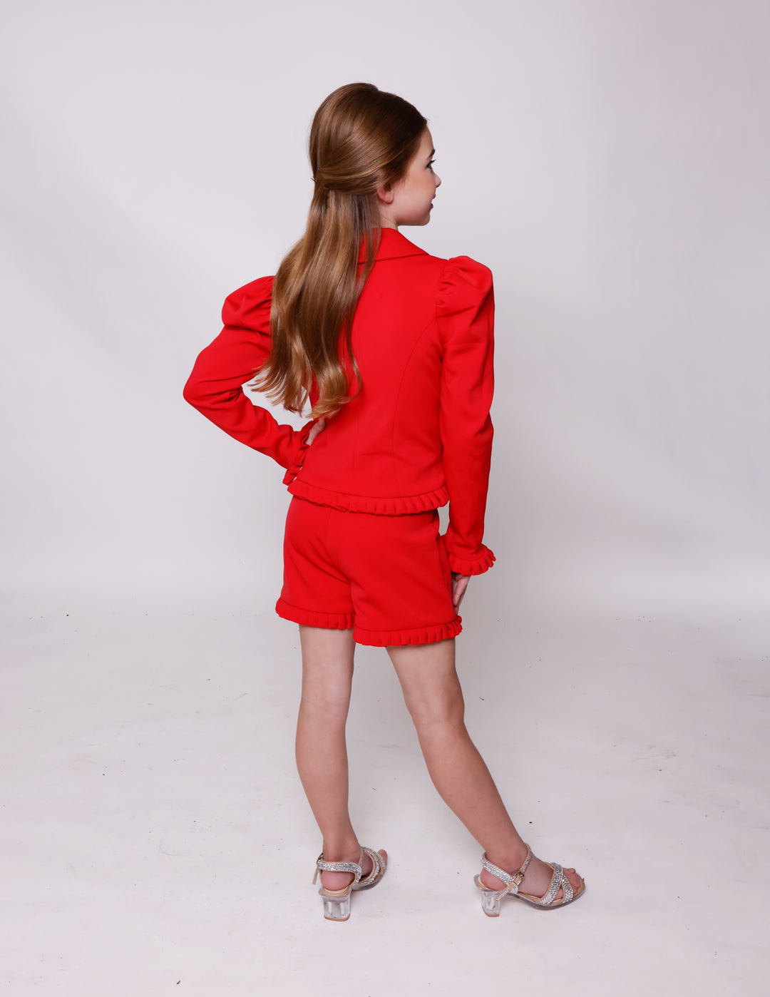 Crew/High-Neck Mini Crepe Cocktail Two-Piece Ava Presley 28823